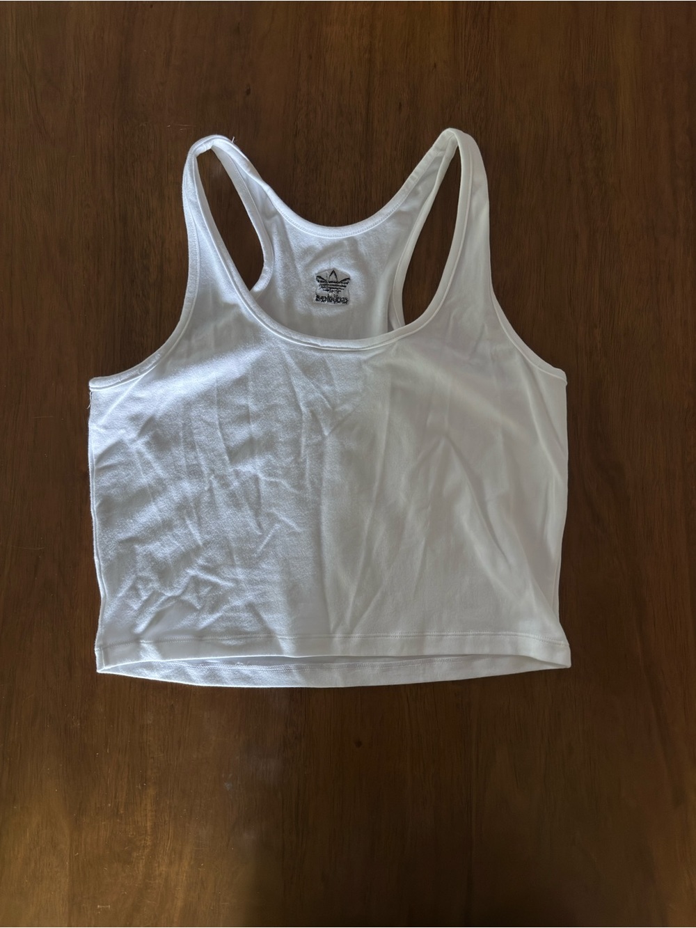 adidas White High-Neck Racerback Tank - Picture 3 of 4